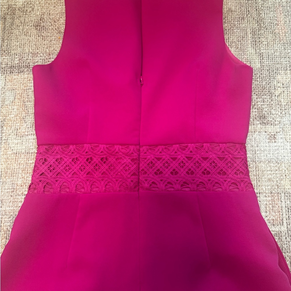 Adelyn Rae Fuchsia Lace Detail Jumpsuit - Picture 4 of 6